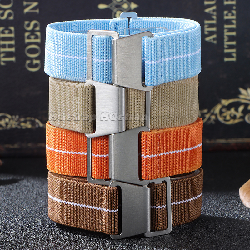 18/20/22mm Elastic Nylon Watch - Parachute Strap Elastic recension och pris
