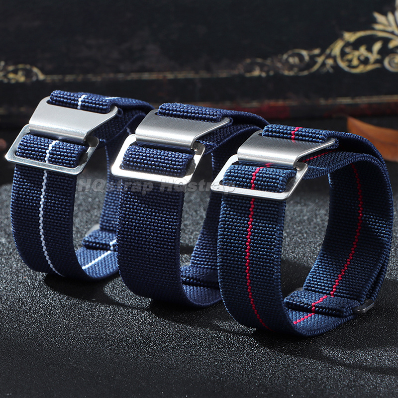 18/20/22mm Elastic Nylon Watch - Parachute Strap Elastic recension och pris