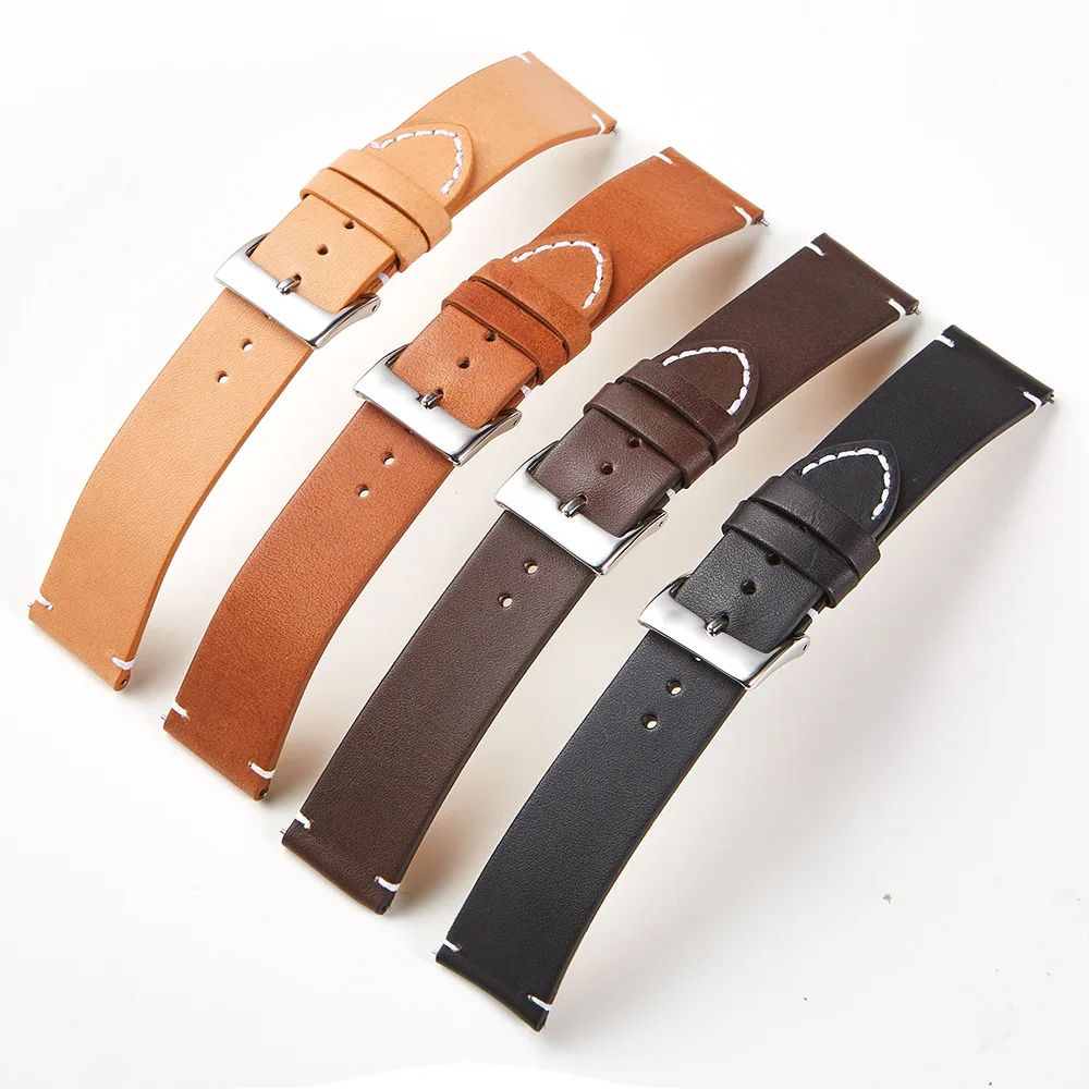 Quick Release Leather Watch Ba - Leather Strap Quick Release recension och pris