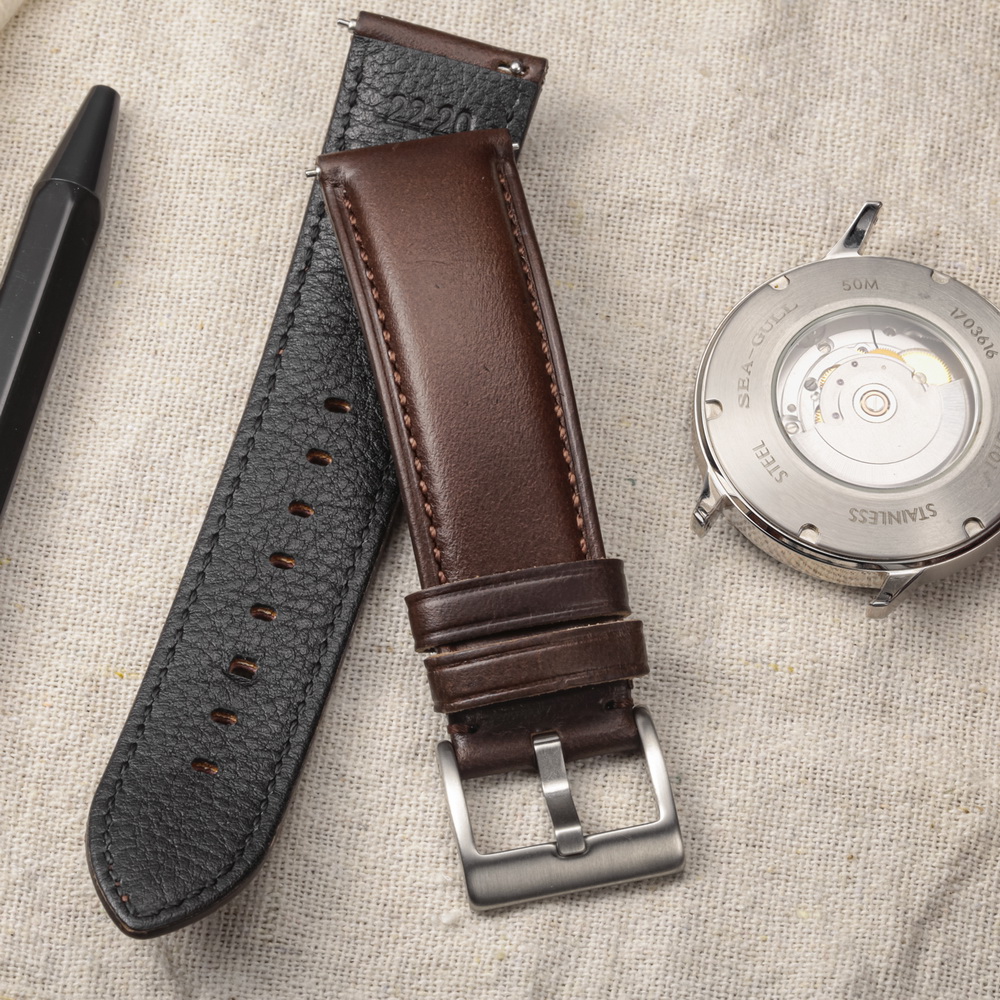Hemsut Watch Bands Genuine Lea - Leather Strap Quick Release recension och pris