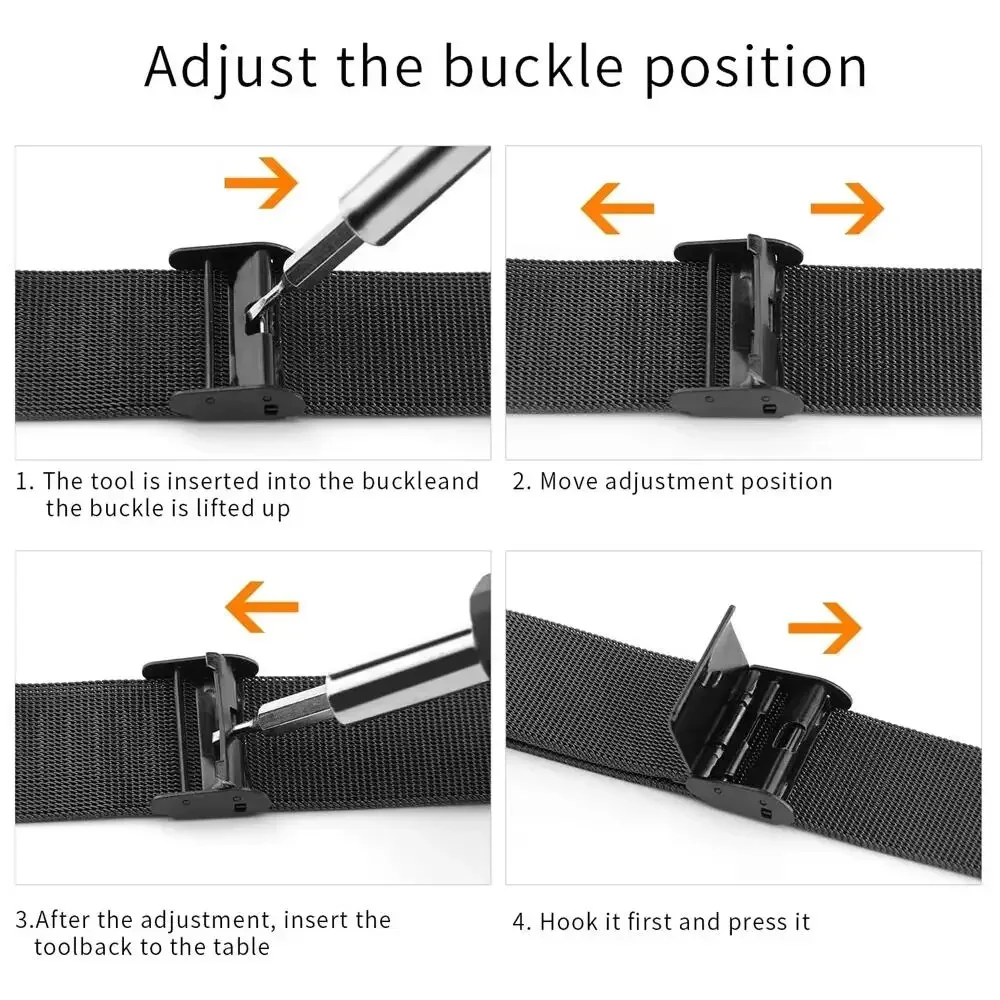 Metal Bands for Honor Watch 4  - Mesh Strap Metal recension och pris