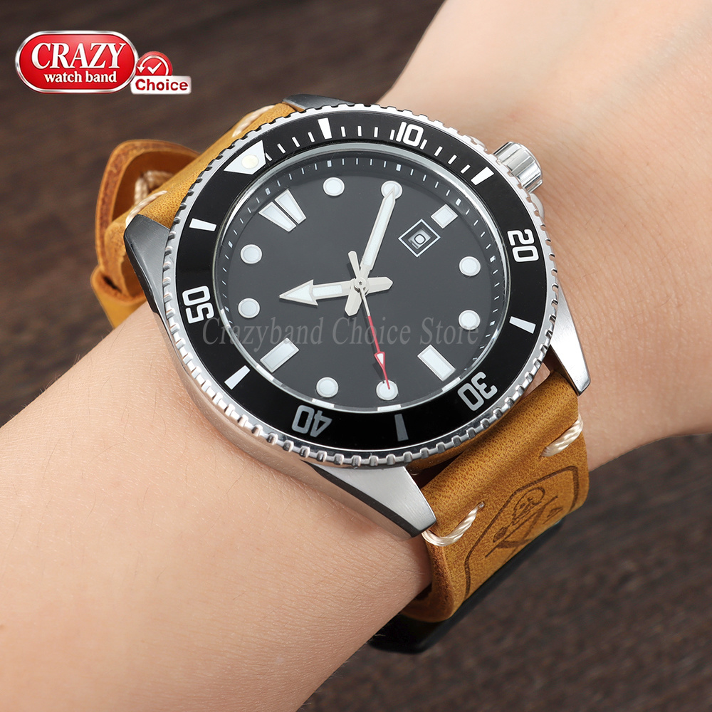 Handmade Cowhide Watch Band 20 - Suede Strap Watch recension och pris