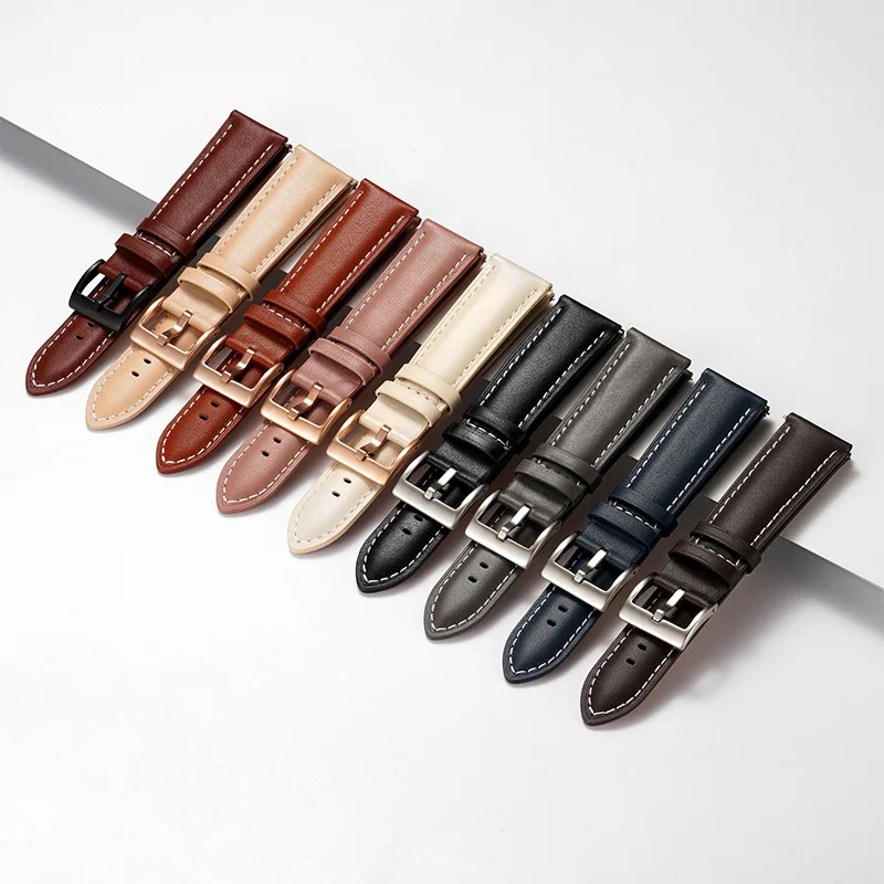 14mm 16mm 18mm 20mm 22mm Genui - Leather Strap Quick Release recension och pris