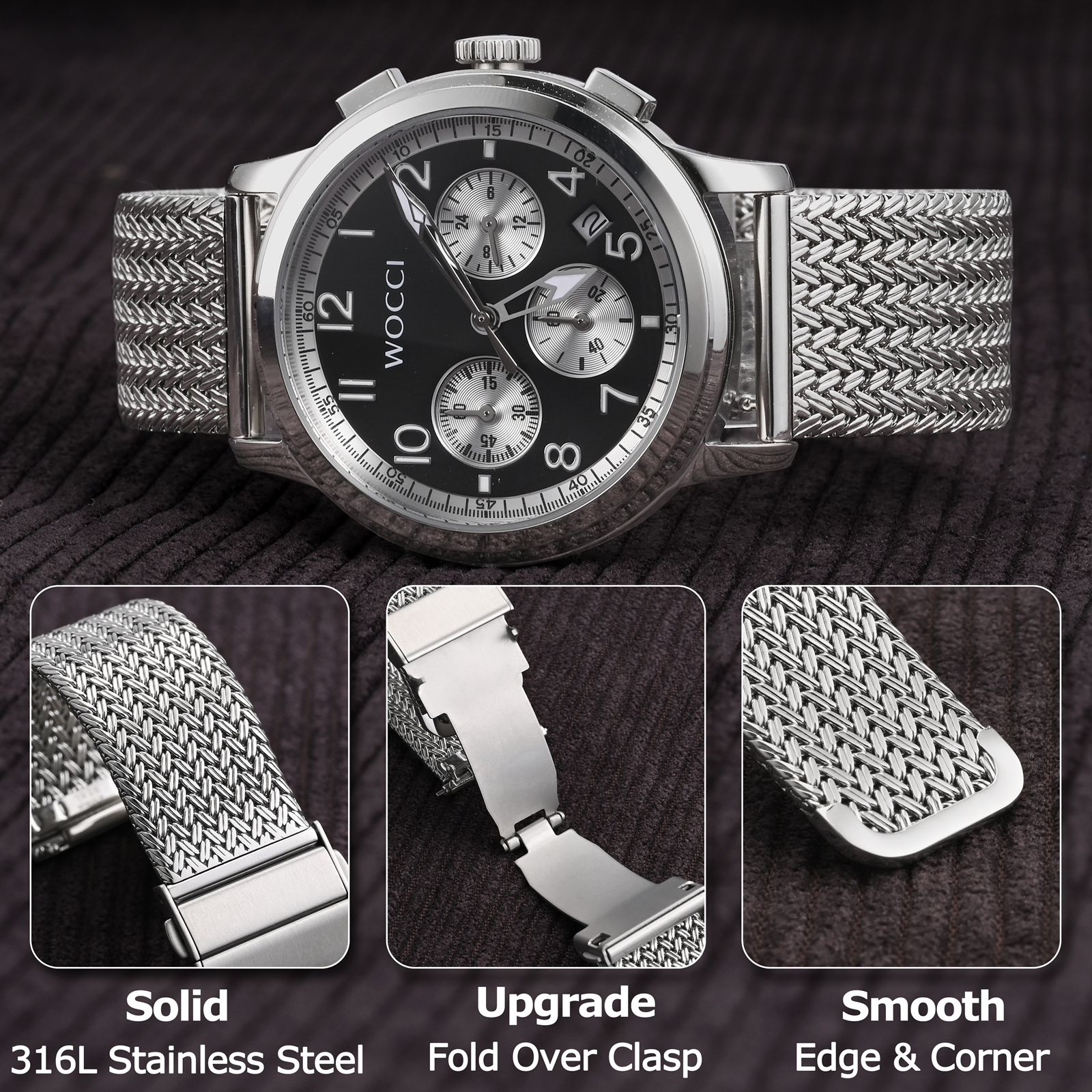 WOCCI Elite Metal Watch Band,  - Nato Strap Nylon recension och pris