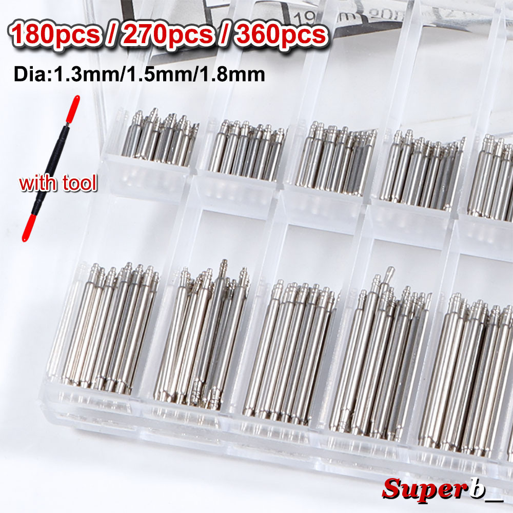 360pcs Dia 1.3mm/1.5mm/1.8mm S - Spring Bar Tool Set recension och pris