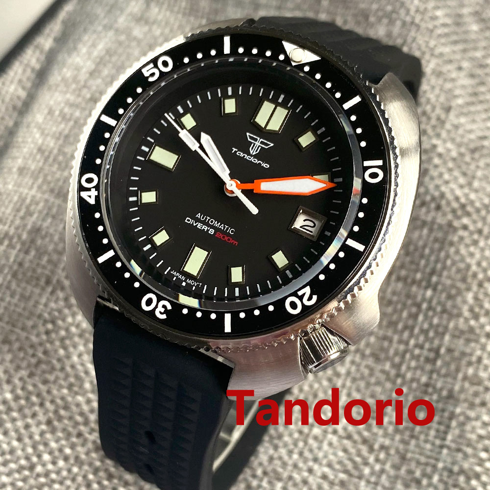 Tandorio 44mm Japan NH35/PT500 - Rubber Strap Diver recension och pris