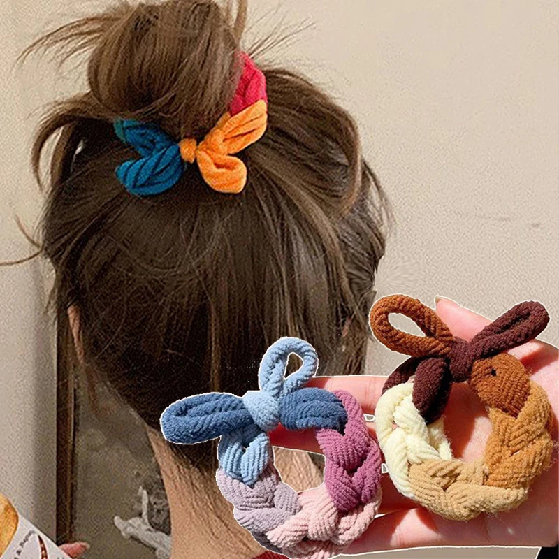 Colorful Hand-Woven Hair Rope  - Silicone Band Women recension och pris